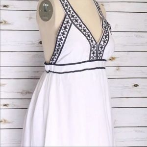 J.Crew Embroidered cross-back maxi dress